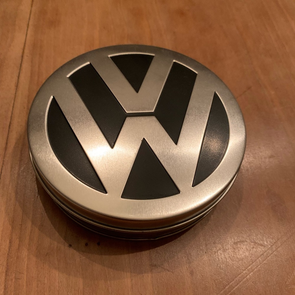 VW, Volkswagen tin. Never been used.